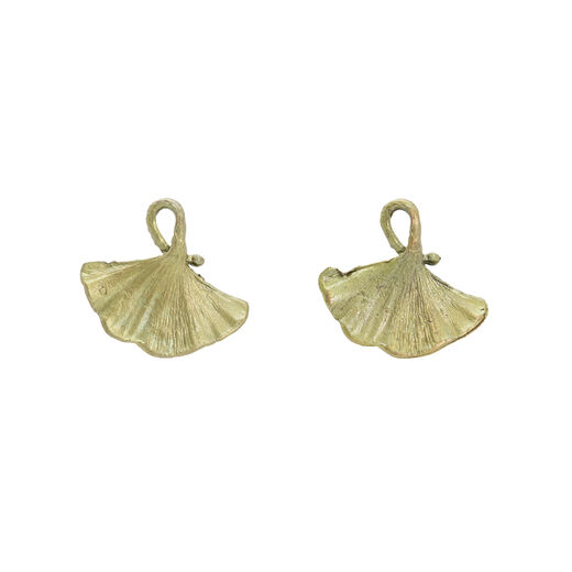 Ginkgo leaf stud earrings by Michael Michaud