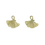 Ginkgo leaf stud earrings by Michael Michaud