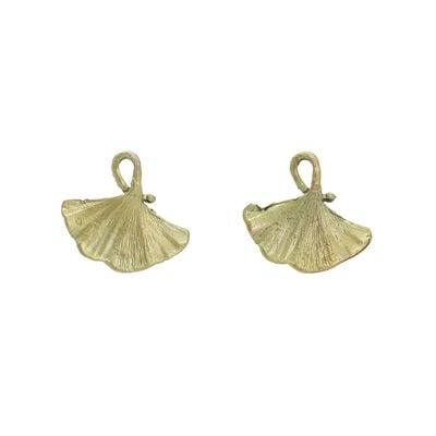 Ginkgo leaf stud earrings by Michael Michaud