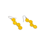 Yellow cascade coconut shell hook earrings