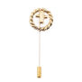 Plait face pin brooch by Alice Gavalet