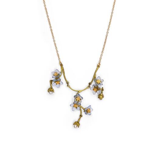 Forget-me-not pearl necklace by Michael Michaud
