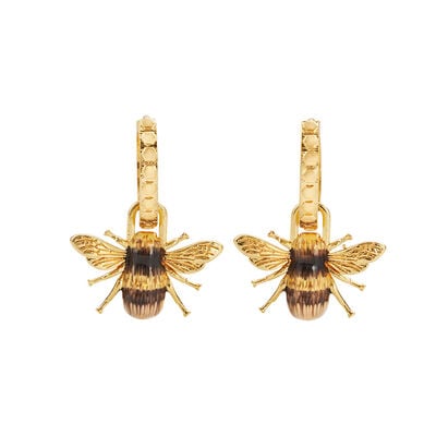 Honey bee huggie earrings by Fable England