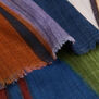 Abstract striped wool scarf