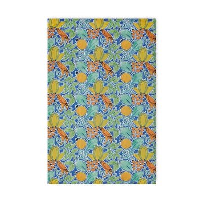 V&A Bird and Rosehip tea towel