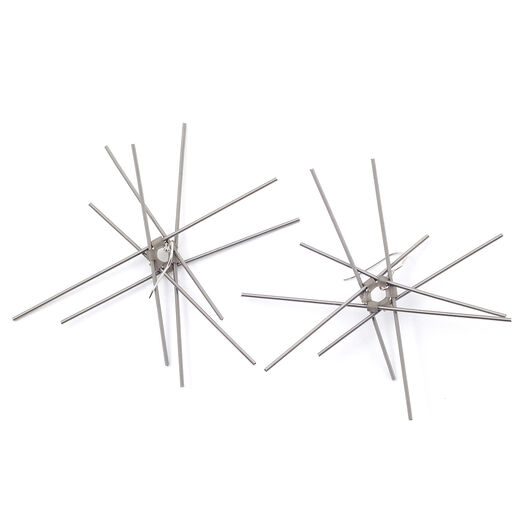 Stainless steel spike earrings by Rosalba Galati