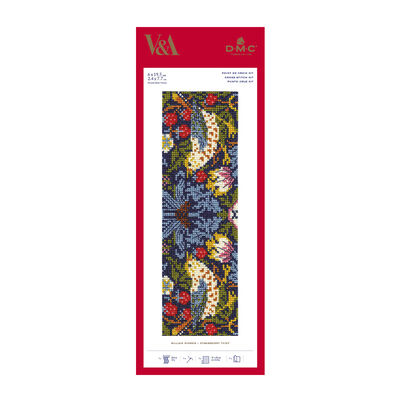 Strawberry Thief bookmark cross stitch kit