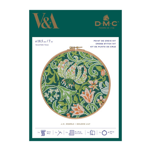 Golden Lily cross stitch kit