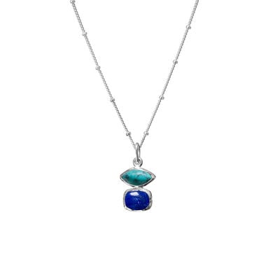 Turquoise and lapis necklace by Mirabelle