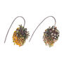 Knit bead hook earrings by Milena Zu