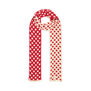 Red and white dotty cotton scarf