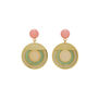 Art Deco circle drop earrings