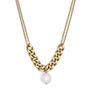 Cotton pearl pendant necklace by Anq