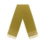 Olive stripe recycled merino wool scarf