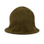 Green organic cashmere cloche hat