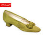 Green shoe pin badge