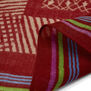Red polka dot square wool scarf