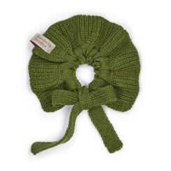Green tie scrunchie