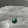 Aqua chalcedony and jade pendant necklace by Mirabelle