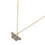Blue enamel butterfly necklace by Fable England