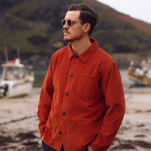 Rust overshirt for life by Uskees