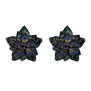 Floral beadwork earrings by Olivia Dar