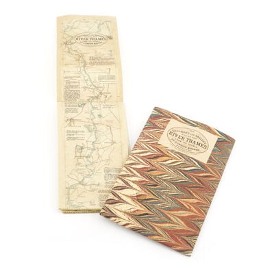 Oarsman's and Angler's map of the River Thames - cloth map print