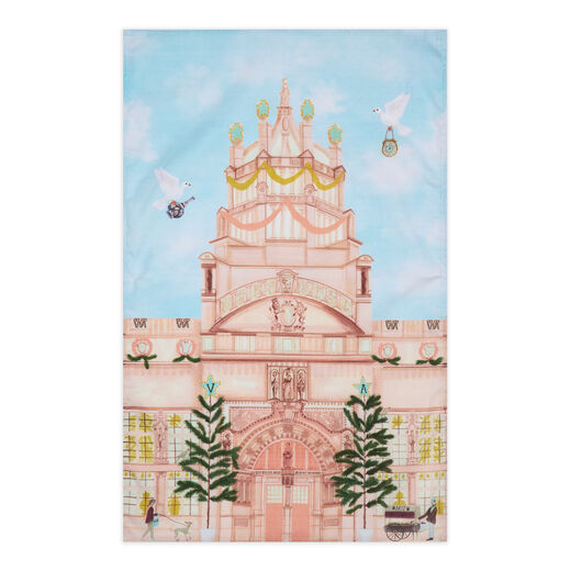 V&A Christmas tea towel by Polly Fern