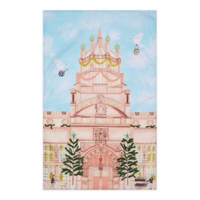 V&A Christmas tea towel by Polly Fern