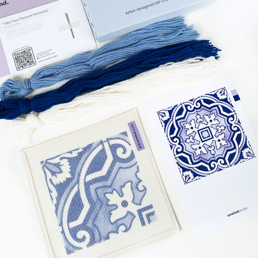DIY Portugal tile needlepoint kit
