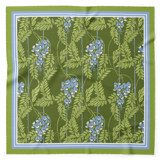 E. A. S&eacute;guy green wisteria neckerchief