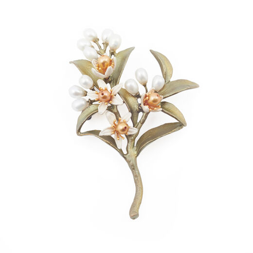 Orange blossom brooch by Michael Michaud