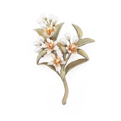 Orange blossom brooch by Michael Michaud