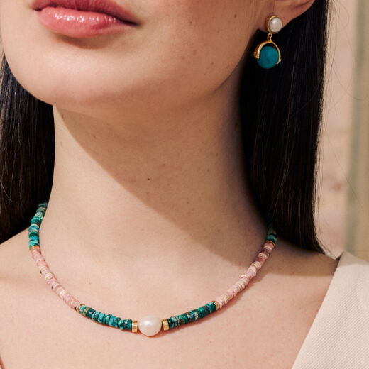 Turquoise spin earrings by Carousel Jewels