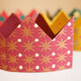 Festive paper crowns - pack of 6