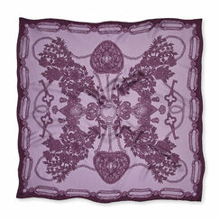 Victorian Jewels pink silk scarf by Jessie Bayliss