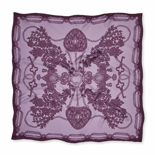 Victorian Jewels print and silk scarf by Jessie Bayliss