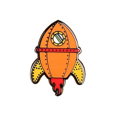 Rocket pin badge