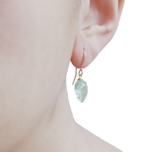 Green amethyst hook earrings by Mounir&nbsp;