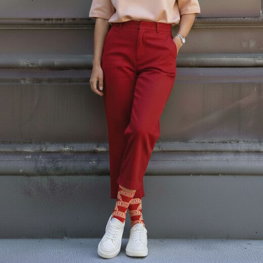 Maasai red & pink socks by Afropop