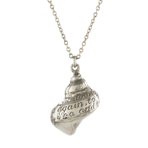 Engraved shell necklace by Alex Monroe