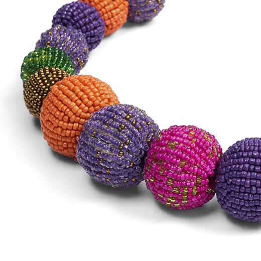 Colourful statement bead necklace