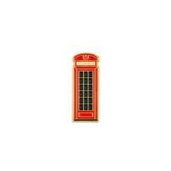 London telephone booth enamel pin badge