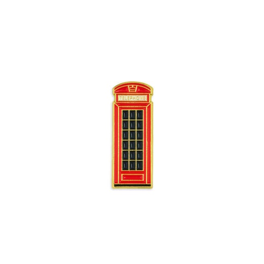 London telephone booth enamel pin badge