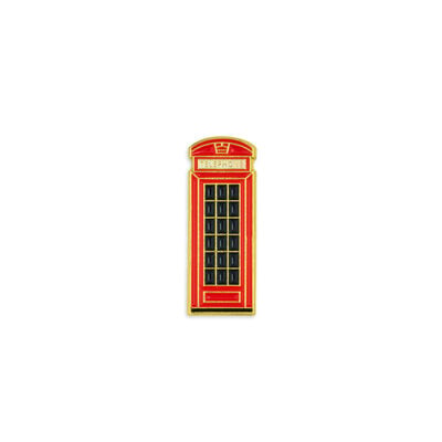 London telephone booth enamel pin badge