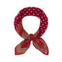 Red polka dot square wool scarf