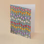 Rows of crocuses greeting card