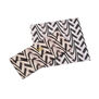 Art Deco zigzag fold-flat glasses case with lens cloth