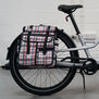 Tartan large rolltop bicycle backpack