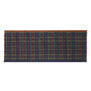 Blue and orange check wool scarf